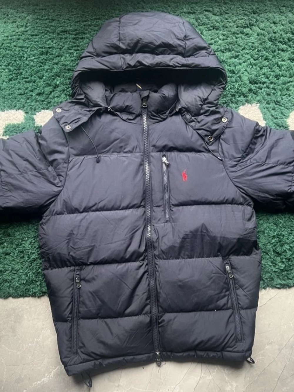 Polo by Ralph Lauren Navy Puffer Jacket with Hood